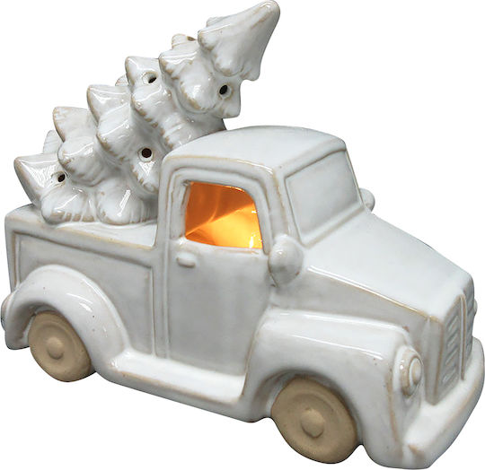 Mondex Фигура на Дядо Коледа с лилава кола 21.7x10.3xh15.5см