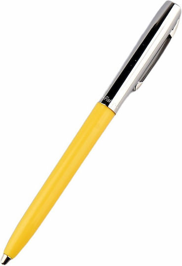 Fisher Space Pen Cap-o-matic Chrome Cap Yellow Barrel 775-y In A Gift Box