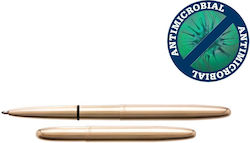 Химикалка Fisher Space Pen Антимикробна Сурова Месингова Куршум 400-raw Подаръчна Кутия
