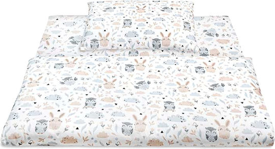 Maboo Сет Бебешка Долен Калъф с Калъфка за Възглавница Minky Very Morning 100x135см.