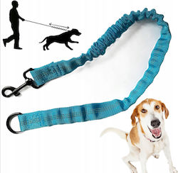Stoßdämpfer-Dressurleine Zola Karabiner Metallring Länge 95 cm Blau