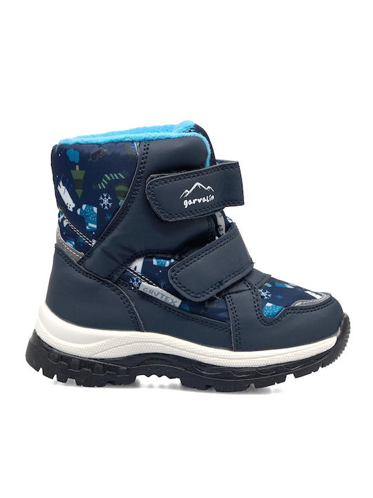 Garvalin Kids PU Leather Boots Blue