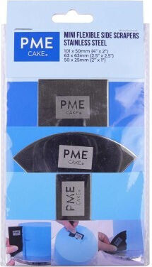Set aus 3 flexiblen Mini-Seitenschabern für Kuchen PME