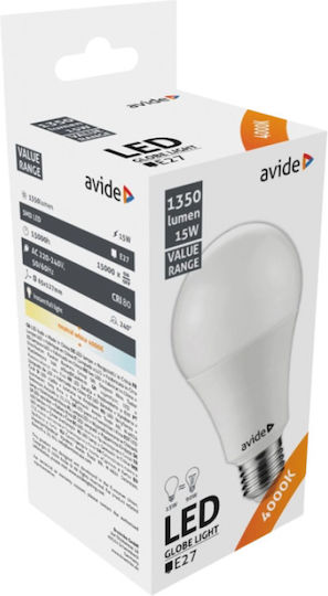 Jager LED крушка 15W за фасунга E27 и форма A65 Неутрално бяло 1350лм