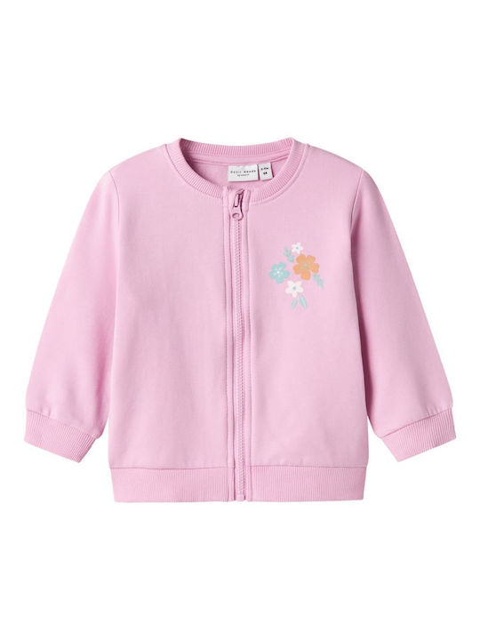 Name It Kids Sweatshirt Cardigan Cotton Pink