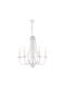 Elmark Chandelier 5xE14 White 955AMANDA5/WH