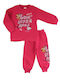 Kids Sweatpants Set Coral 2pcs
