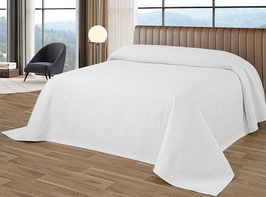Liolios Home Edith Pique Blanket Half Double 180x240cm White