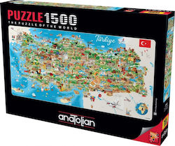 Puzzle Hartă Anatoliană Turcia 1500 Piese