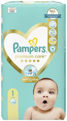 Pampers Scutece cu bandă adezivă Premium Care 1+1 Nr. 1 pentru 2-5 kgkg 50buc