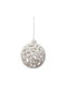 Ornament suspendat Glob Plastic Alb 10buc