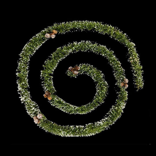 Atmosphera Christmas Garland Tinsel Plastic Green 270x7cm