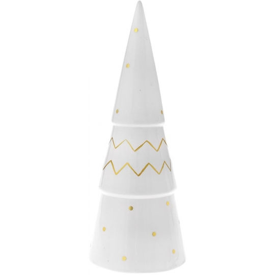 Christmas Decorative Ceramic Tree Cone 34cm White Tree Shape
