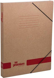 Premium Κουτί Αρχειοθέτησης με Λάστιχο 36x3x26εκ. Κόκκινο