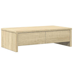 vidaXL Stand Desk Mounted Monitor Sonoma Oak Br...