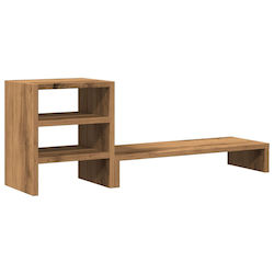 vidaXL Stand Desk Mounted Monitor Brown Oak Bro...
