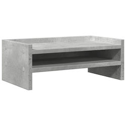 vidaXL Stand Desk Mounted Monitor Concrete Gray...