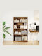 Bookcase Coffee 80x24x143cm