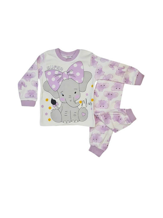 Supermini Kids Pyjamas Cotton Lila