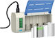 Andowl Q-CD8218 Charger 4 Batteries Ni-Cd/Ni-MH Size AA/AAA/9V/D