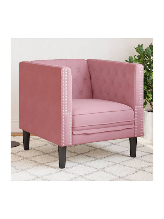 Sessel Samt Pink 71x74.5x70.5cm