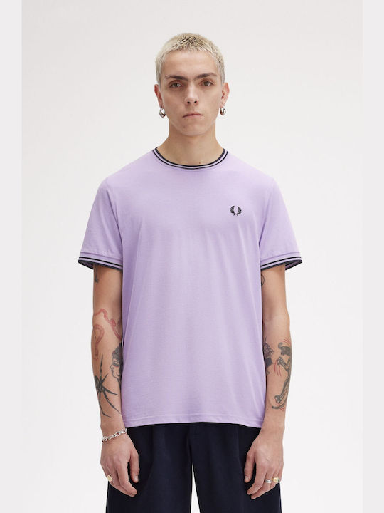 Fred Perry Twin Tipped Herren T-Shirt Kurzarm Ultra Violet Navy