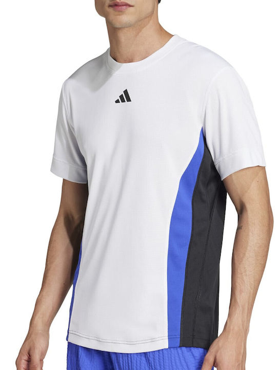 Adidas Heat.rdy Men's Athletic T-shirt Short Sleeve White, Lucid Blue, Black