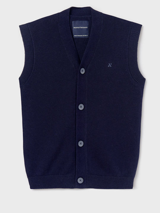 Kids Vest Cotton Navy Blue