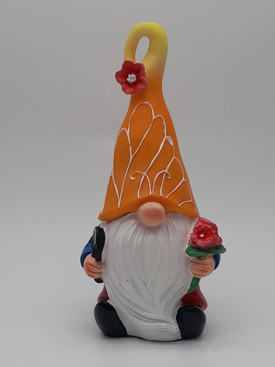 General Trade Illuminated Christmas Figure Dwarf Orange Height 20cm