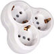 Triple Socket Golyad Round Max 250v 16a 3 Outlets