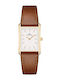 Daniel Wellington Durham Γυναικείο Ρολόι 22mm Μπαταρίας με Καφέ Δερμάτινο Λουράκι
