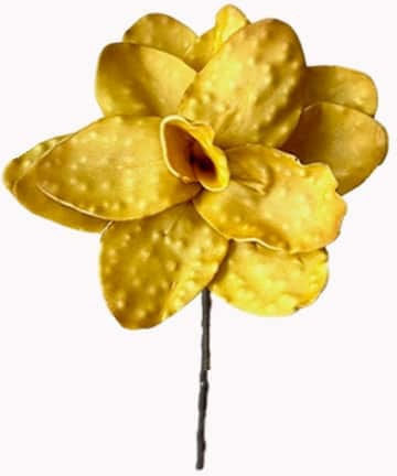 Decorative Artificial Flower Yellow 35cm Art et Lumiere