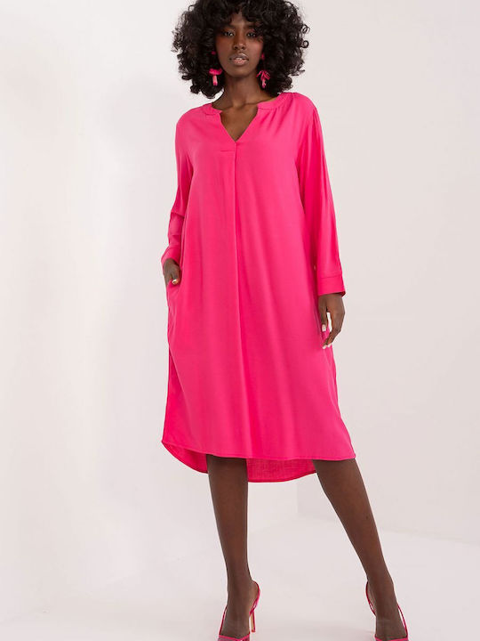 Sublevel Dress Pink, Fuchsia