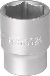 Socket 1/2" 6-sided 24 Mm