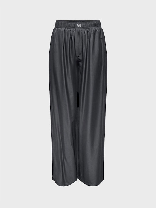 Only Women's Fabric Trousers Charcoal