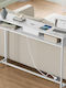 Console Table Wood & Metal White L120xW25xH81cm