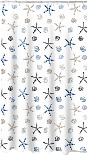 Ιόνιον Κουρτίνα Μπάνιου 180x180cm Starfish 07.055.000