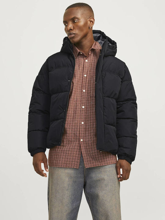 Jack & Jones Χειμωνιάτικο Μπουφάν Puffer Μαύρο