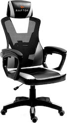 Raptor Ace Textilă Scaun Gaming Negru / Alb