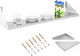 Single 120 Cm Stainless Steel Wall-mounted Shelf