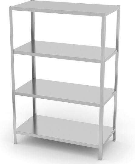 Gastronomic Stainless Steel Storage Rack 4 Full Shelves 180 H X80x40cm Hendi 812518