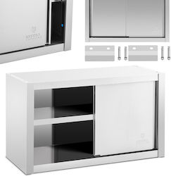 Gastronomischer Wandschrank Schiebetüren Stahl 100 x 45 x 60 cm Gastronomischer Wandschrank Schiebetüren Stahl 100 x 45 x 60 cm
