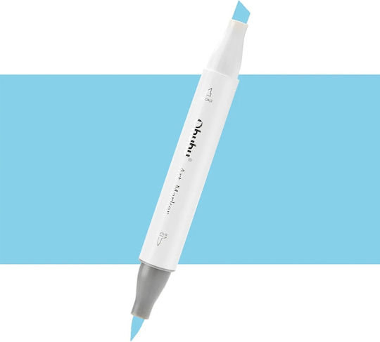 Ohuhu Honolulu Brush & Chisel Tahitian Blue B070 Zeichenmarker Doppelseitig