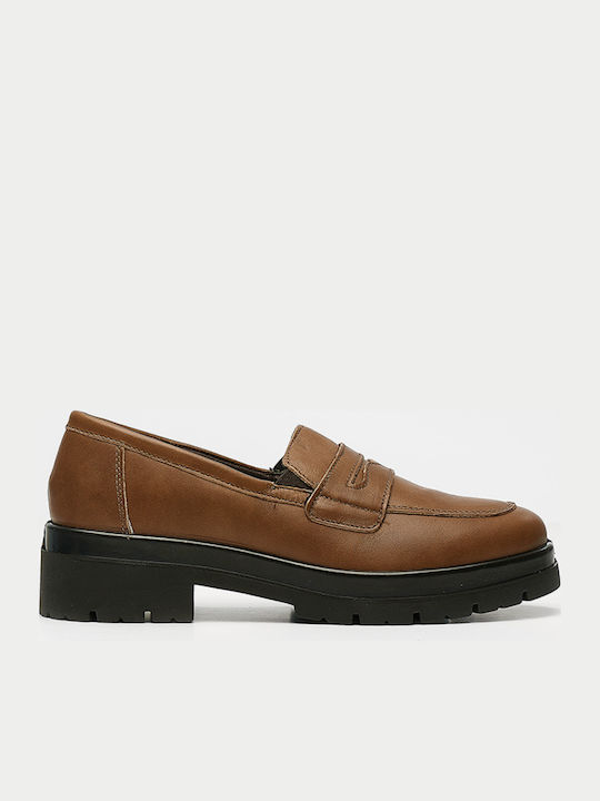 Imac Leather Women's Moccasins in Brown Color