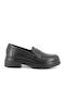 Leather Women's Moccasins in Black Color