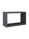 vidaXL Дърво Рафт Съхранение на Дърва 100x40x60см Сив