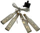 Set 4 Solar Glass Lamps Cork String 7 M Cable