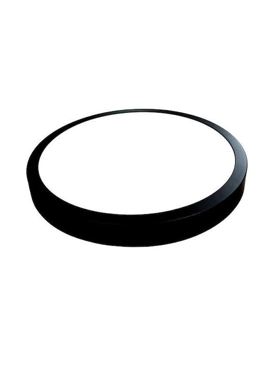 Panou LED Caroline-28 Negru Rotund Lumină Rece 6400k 28w Diametru 267 mm 3000 lm 100-265 V