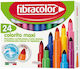 Fibracolor Μαρκαδόροι Ζωγραφικής 6mm Χονδροί, Πλενόμενοι Σετ 24 χρώματα