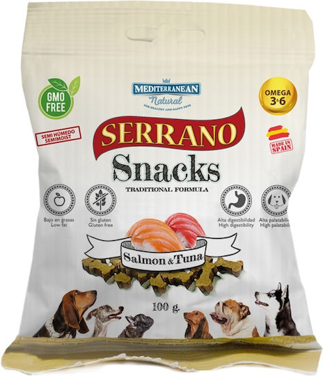 Mediterranean Natural Serrano Μπισκότο Σκύλου με Σολομό και Τόνο 100gr